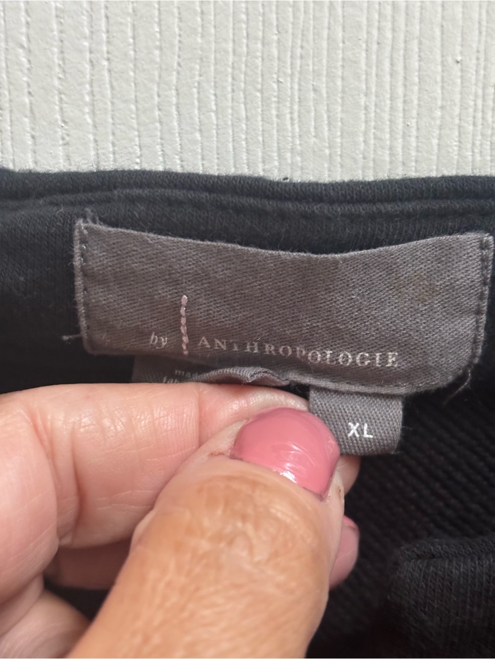 Anthropologie Black Faux Leather Tie Smock Waist Short Sleeve Top, Size XL, EUC - Picture 3 of 6